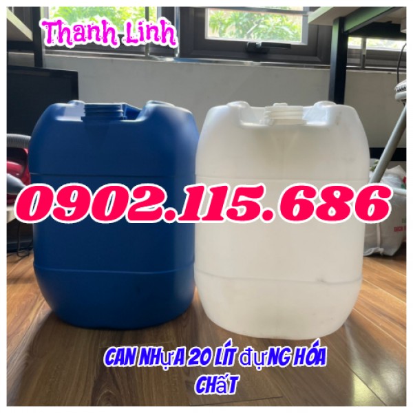 Can 20 lít, can đựng hóa chất, can 20 lít trắng, can 20 lít xanh, 