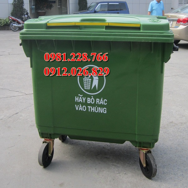 Cần bán số lượng lớn thùng rác 660 lít composite giá cực rẻ, bền đẹp
