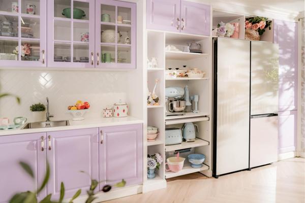 Căn bếp màu tím cực kỳ hút mắt