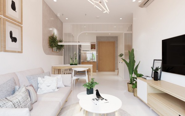 Căn hộ mang sắc trắng thanh lịch quá đỗi thu hút người nhìn