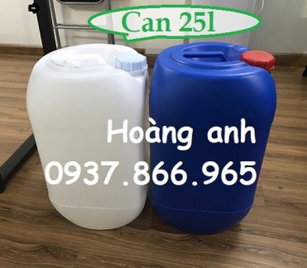 Can hóa chất, can , can 25l có nắp chống tràn, can chuyên dùng trong nhà máy hóa chất