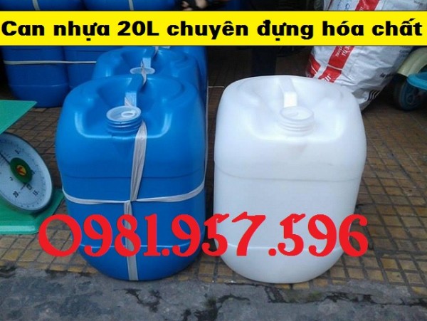 Can nhựa HDPE 20L, can đựng hóa chất mạnh