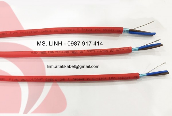 Cáp chống cháy 2x2.5 / Fire resistant cable