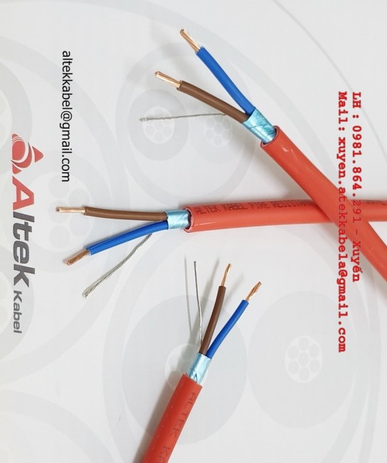 Cáp chống cháy chống nhiễu Altek Kabel 2x1.0mm2,2x1.5mm2,2x2.5mm2