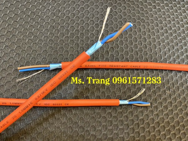 Cáp chống cháy có chống nhiễu 2x1.0, 2x1.5, 2x2.5