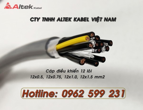 Cáp điều khiển 12 lõi Altek kabel rvv,rvvp