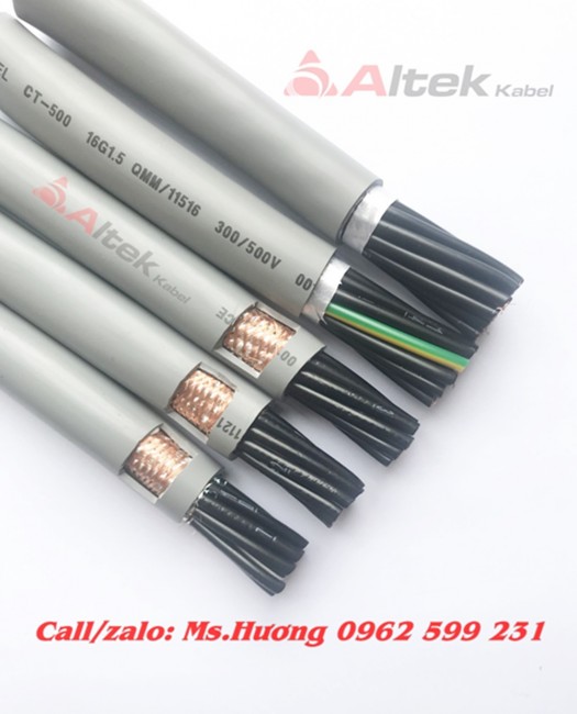 Cáp điều khiển 16 lõi Altekkabel chống nhiễu, không chống nhiễu