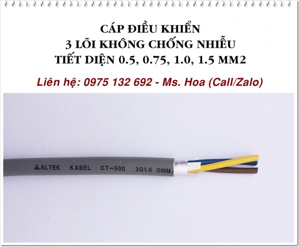 Cáp điều khiển 3x1.0 Altek Kabel CT-10103 3G 1.0QMM 