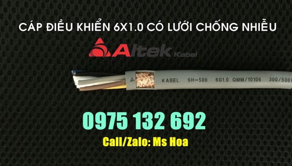 Cáp điều khiển 6x0.5, 6x1.0 chống nhiễu Altek Kabel