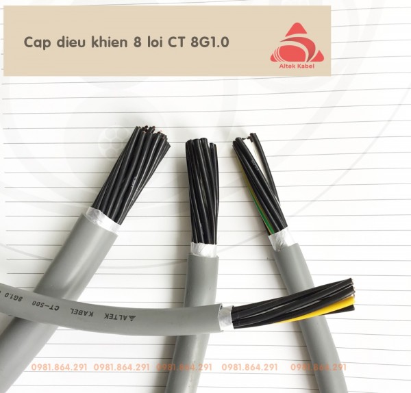 Cáp điều khiển 8x1.0mm có đầy đủ CO,CQ Altek Kabel
