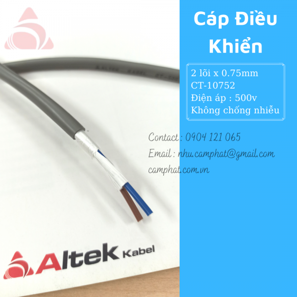 Cáp điều khiển Altek Kabel 2 lõi x 0.75mm (CT10752)