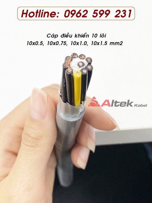 Cáp điều khiển Altekkabel 10 lõi rvv, rvvp 