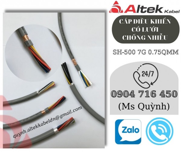 Cáp điều khiển có lưới 7 lõi SH-500 Altek Kabel giá sỉ tốt nhất