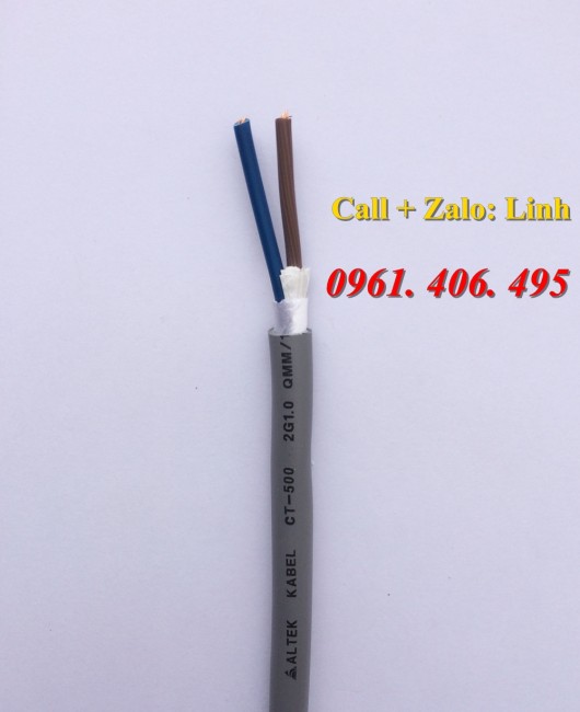 Cáp điều khiển lõi mềm 2 lõi 2x0.5, 2x0.75, 2x1.0, 2x1.5mm2 – cáp Altek Kabel