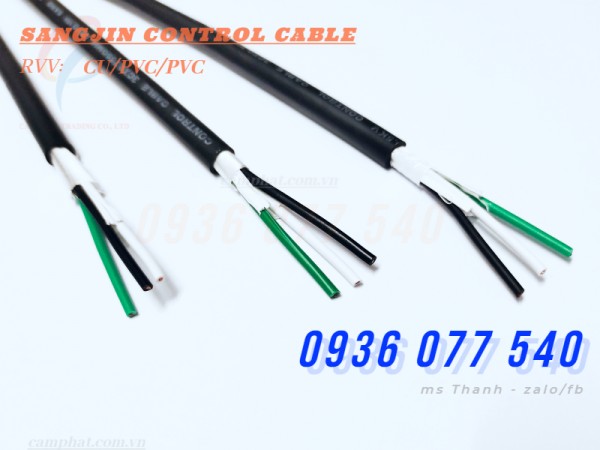Cáp điều khiển Sangjin 3C x 0.5 mm2 - Sang Jin control cable RVV (CU/PVC/PVC)