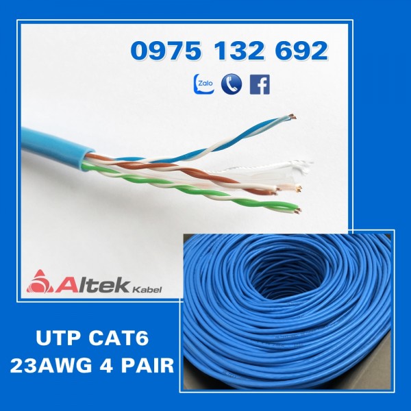 Cáp mạng Cat5e, Cat6 lõi đồng 100% nhập khẩu chính hãng Altek Kabel