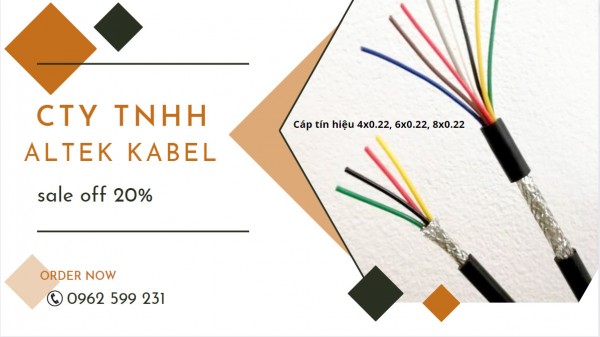 Cáp tín hiệu 4x0.22, 6x0.22, 8x0.22 mm Altek kabel