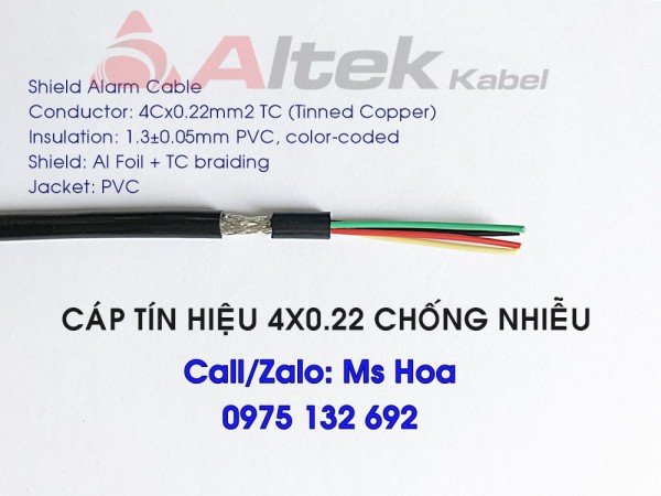 Cáp tín hiệu 4x0.22 hàng mới 100% loại tốt