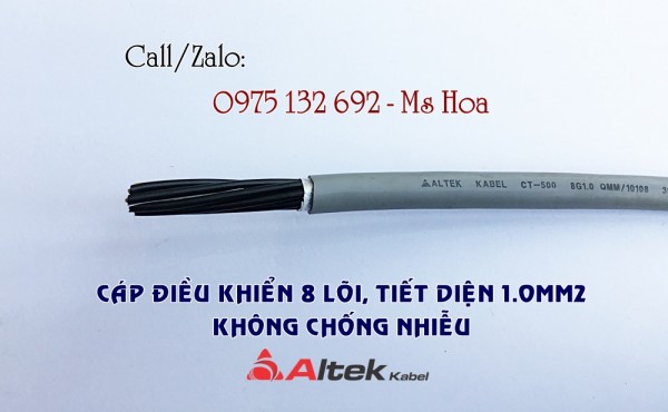 Cáp tín hiệu 8x1.0, cáp điều khiển 8x1.0 Altek Kabel