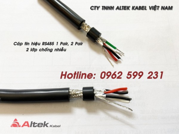 Cáp tín hiệu chống nhiễu RS485 Altek kabel 1 Pair, 2 Pair