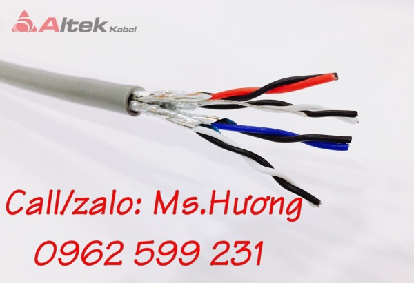 Cáp tín hiệu vặn xoắn 2 lớp chống nhiễu từ 20 đến 16AWG