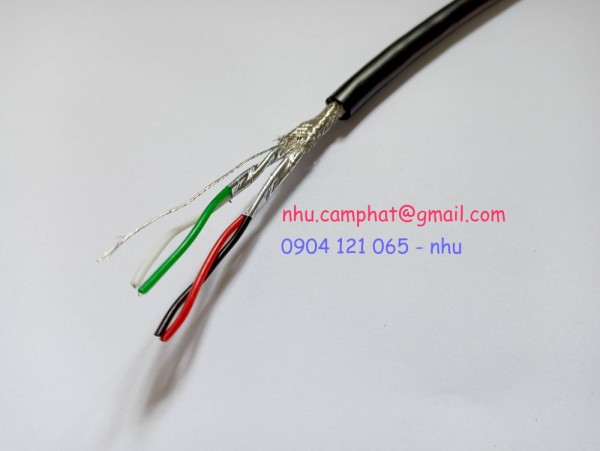 Cáp tín hiệu vặn xoắn. AWG / RS485 2P18AWG.