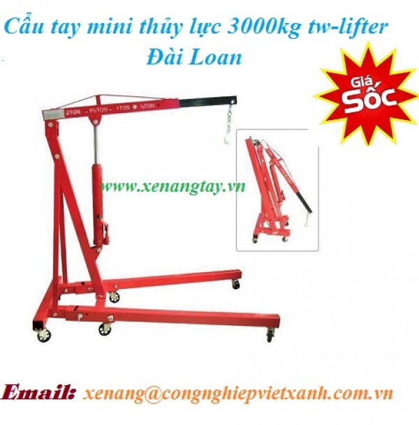 Cẩu tay mini thủy lực 3000kg tw-lifter Đài Loan