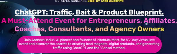 ChatGPT Traffic, Product & Bait Blueprint OTO Upsell 2023: Full 2 OTO Details + 3,000 Bonuses + Demo