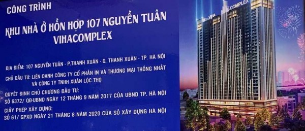 Chủ đầu tư dự án chung cư Viha Complex 107 Nguyễn Tuân là ai ?