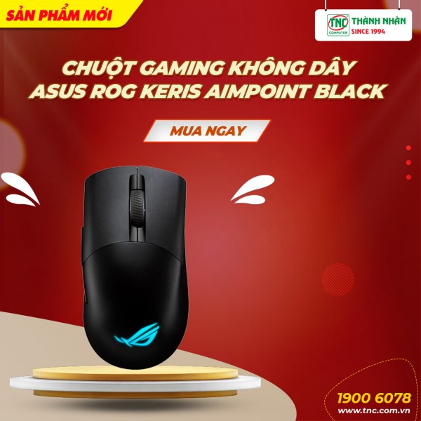 Chuột Gaming không dây Asus ROG Keris AimPoint Black