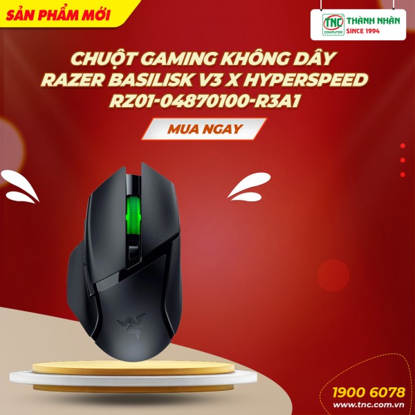 Chuột Gaming không dây Razer Basilisk V3 X HyperSpeed RZ01-04870100-R3A1