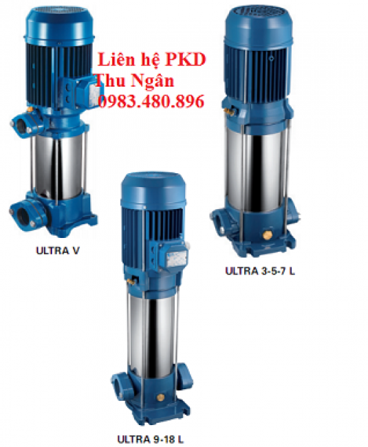 Chuyên bán máy bơm trục đứng U7V-300/6T xuất xứ Italy Call 0983.480.896 