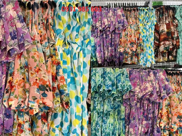 CHUYÊN BÁN SỈ ÁO VOAN HOA KIỂU CỘT NƠ XUẤT KHẨU GIÁ CỰC RẺ 25K