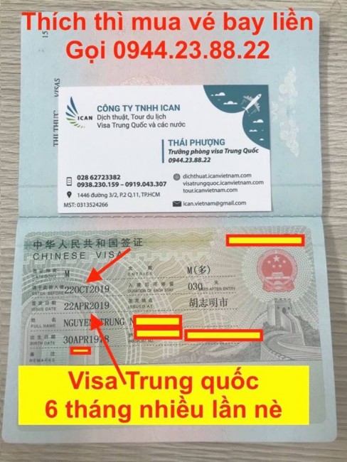 Chuyên Visa Trung Quốc toàn quốc - Công ty Ican