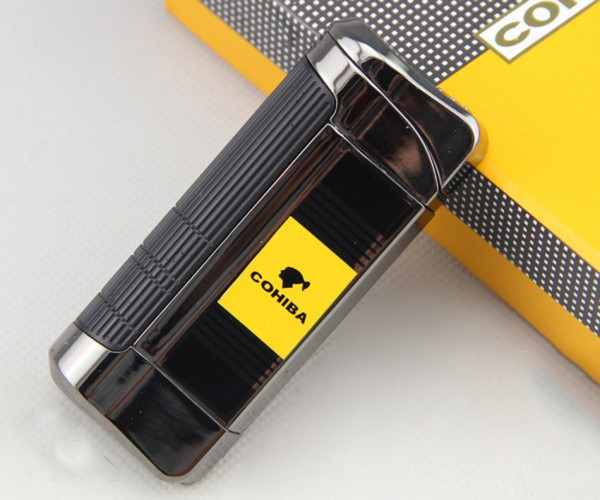 Cohiba H085, bật lửa hút xì gà 3 tia kèm đục cao cấp, free ship