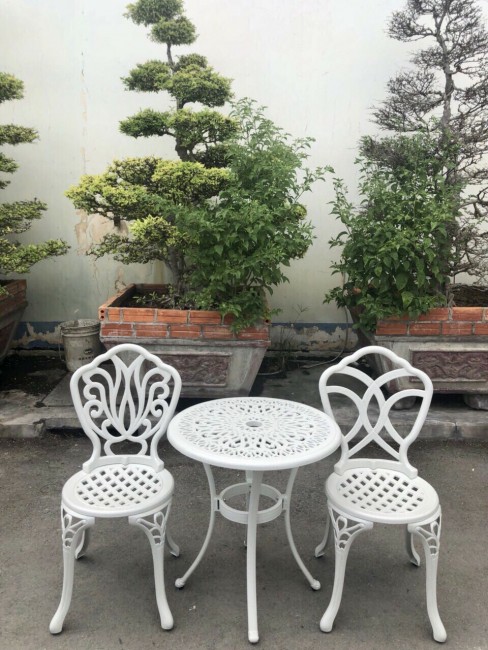 Combo bộ bàn ghế nhôm đúc - Bàn ghế sân vườn, Bàn Ghế quán cafe ngoài trời