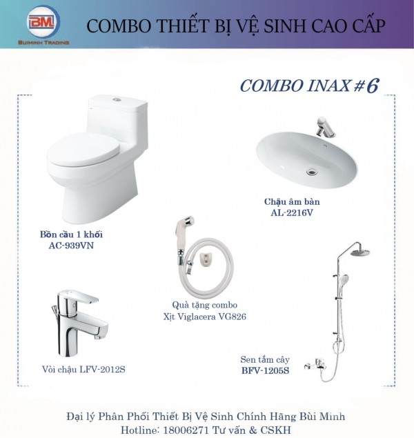 Combo INAX số 6 lựa chọn hoàn hảo của bạn