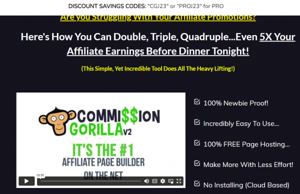 Commission Gorilla V3 Review - 88VIP 3,000 Bonuses $1,732,034 + OTO 1,2,3 Link Here