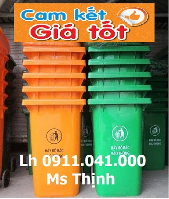 Công ty cung cấp thùng rác 60lit 4 bánh xe, thùng rác 40lit 2 ngăn 