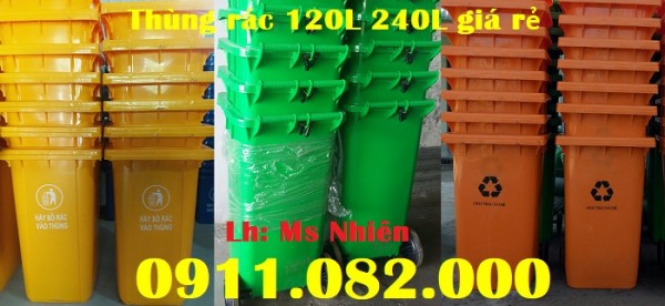 Công ty phân phối thùng rác giá rẻ tại long an- thùng rác 120L 240L 660L- lh 0911.082.000