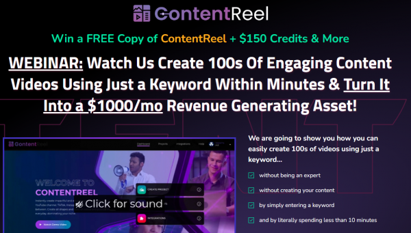 ContentReel Review – 88VIP 3,000 Bonuses $1,732,034 + OTO 1,2,3,4,5,6,7 Link Here