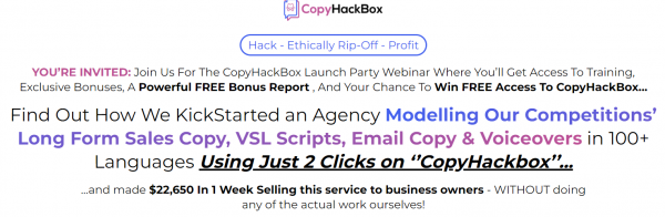 CopyHackBox Review - VIP 3,000 Bonuses $1,732,034 + OTO 1,2,3,4,5,6,7 Link Here