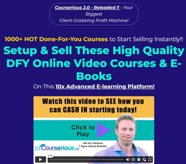 Courserious 2.0 OTO – 2022 Full OTO Upsell Links + 88VIP 2,000 Bonuses Value $1,153,856