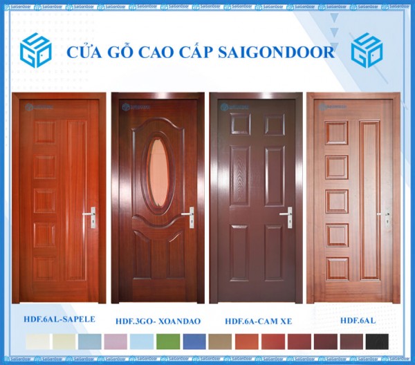 Cửa gỗ công nghiệp HDF - Thương hiệu Saigondoor