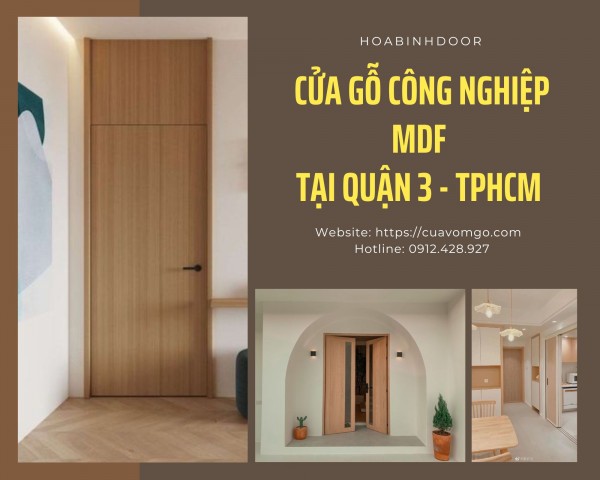 Cửa gỗ MDF tại Quận 3 | Cửa gỗ công nghiệp