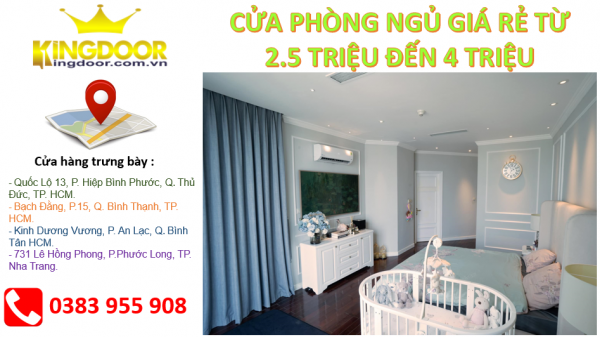 Cửa phòng ngủ giá rẻ từ 2.5 triệu đến 4 triệu đồng