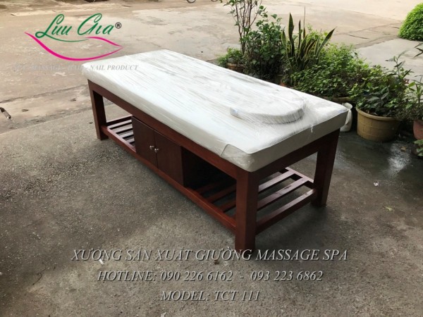 cung cấp giường massage toàn thân khung gỗ tại lào cai