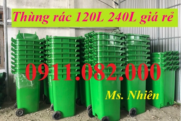  Cung cấp thùng rác 120L 240L 660L giá sỉ- thùng rác giá rẻ tại vĩnh long- lh 0911082000