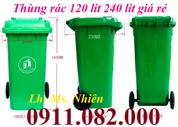 Cung cấp thùng rác đạp chân, thùng rác y tế, thùng rác 120L 240L giá rẻ tại vũng tàu-lh 0911082000