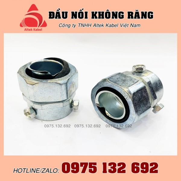 Đầu nối ống ruột gà với ống thép trơn, đầu nối không răng